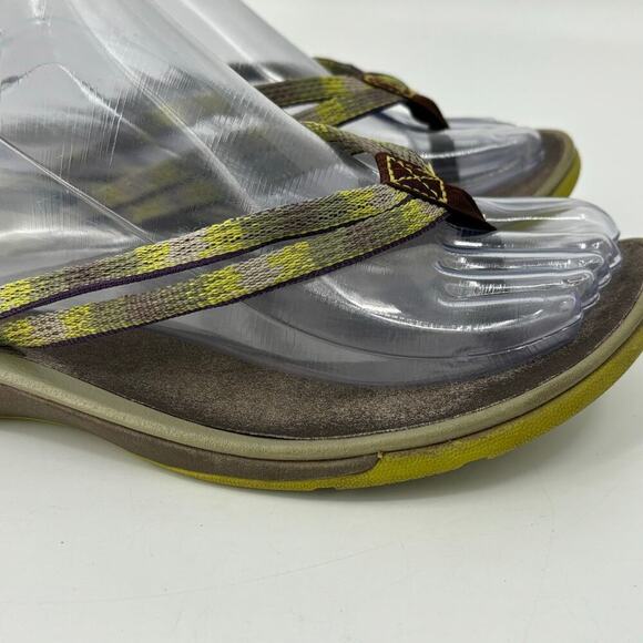 Chaco Thong Sandal Comfort Beachy Flip Flop Green Women's Size 9 - Picture 3 of 11